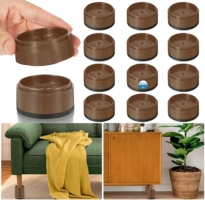 Bed Risers 1 inch, 2 inch, 3 inch, 4 inch Heavy Duty, Adjustable Furniture Riser