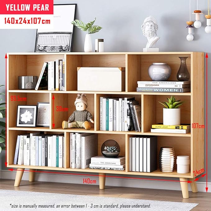 IOTXY Wooden Open Shelf Bookcase