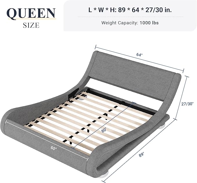 Allewie Queen Size Bed Frame