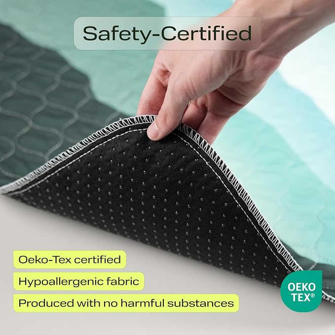 PetSpy Washable Pee Pads for Dogs - Waterproof Reusable Puppy Pads No-Slip Surface - Stylish Dog Potty Training Pads Protect Against Leakage (Landscape, 1 Pack - 72" x 72")