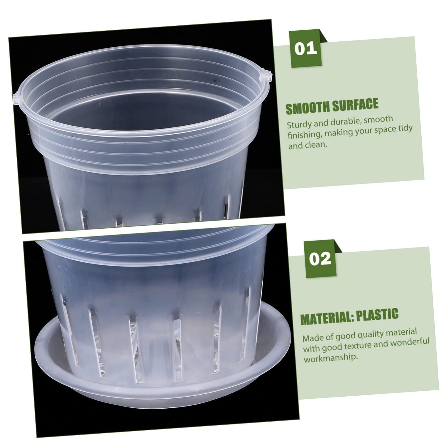 YARNOW 1 Set Phalaenopsis Hard Planting Cup Flower Pots Indoor Pots for Succulents Green Decor Orchid with Holes 8 Inch Slotted Orchids Planter Flower Plant Container Plant Cups Food