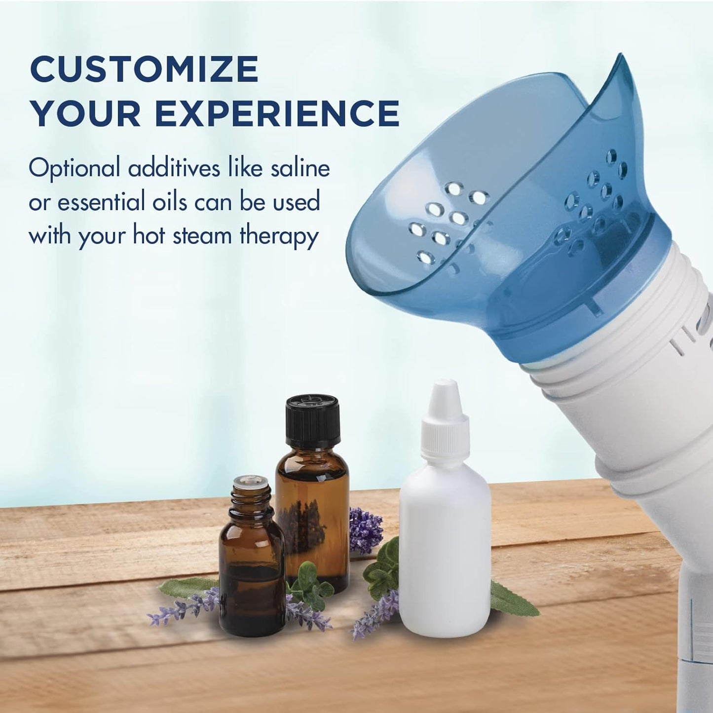 HealthWise Steam Inhaler Respiratory Vapor Therapy | Sinus Pressure, Congestion, Colds & Cough Relief | Facial Steamer, Steam Inhaler, FSA Eligible, Vaporizer or Vocal Steamer | Mask for Cleansing