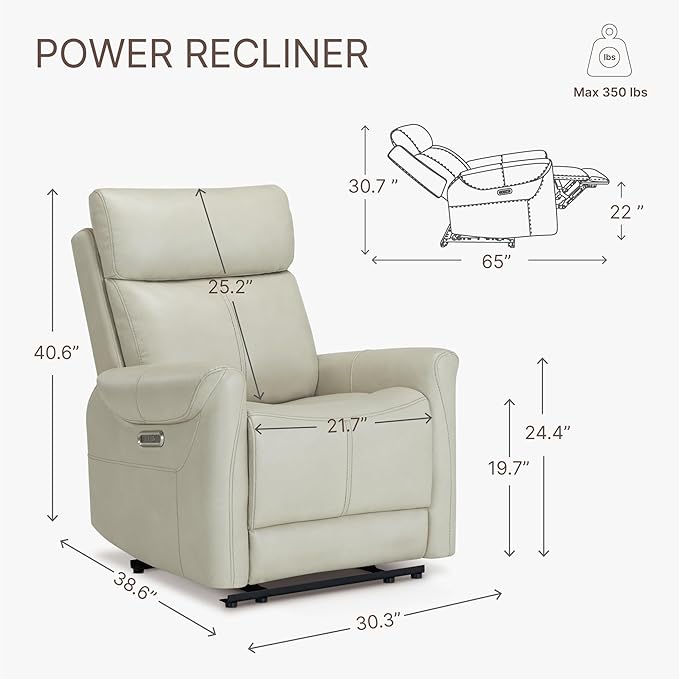 KISLOT Leather Recliner Chair for Adults Wall Hugger RV Recliner