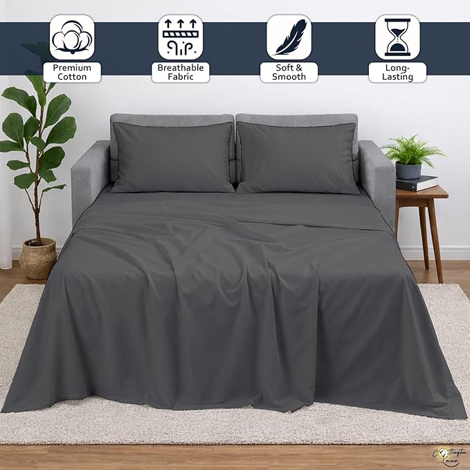 Cottington Lane Sleeper Sofa Sheets Full Size, 4 Piece Premium Quality 100%