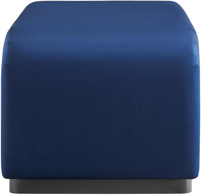 Modway EEI-6735-BLK-MID Koda Performance Velvet Waterfall Ottoman