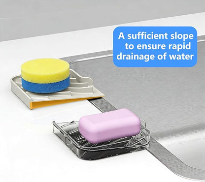 Sponge Holder for Kitchen Sink, Dish Sponge Holder & Soap Tray