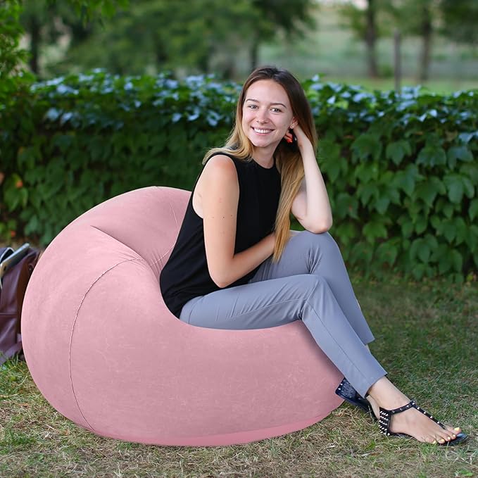 Realspring Inflatable Bean Bag Chairs Outdoor Blow up Camping Chairs Inflatable