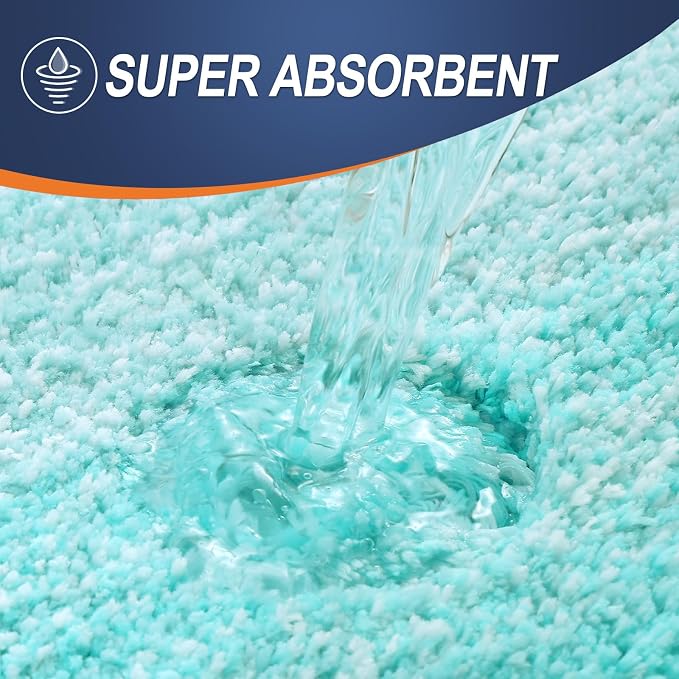 OLANLY Bathroom Runner Rugs Mat 59x24, Extra Soft Absorbent Microfiber Bath Rugs, Rubber Backing, Quick Dry, Washable Long Bath Mats for Bathroom Floor, Tub and Shower, Home Decor Accessories, Teal