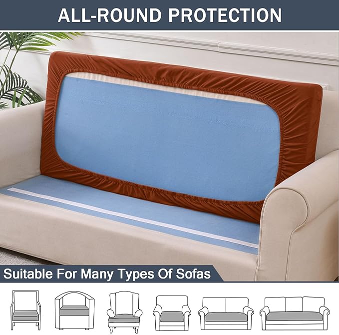 Stretch Cushion Cover, Soft Velvet Plush Cushion Slipcovers Loveseat Sofa