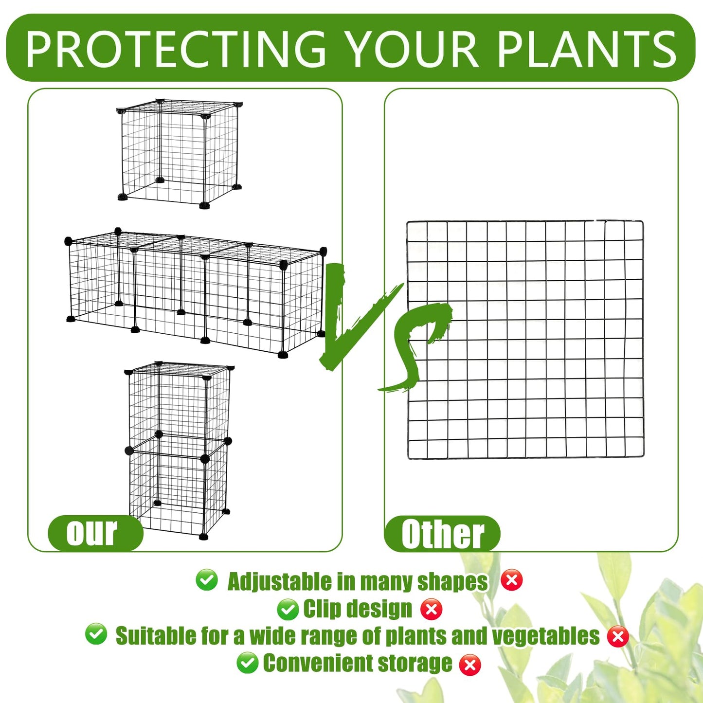 CIEOVO Plant Protectors from Animals, Heavy Duty Metal Plant Cages, 12"x12" Chicken Wire Cloche for Plants Wire Plant Covers Garden Protection Garden Plant Cloche, Chicken Wire Cloche Plant Protector