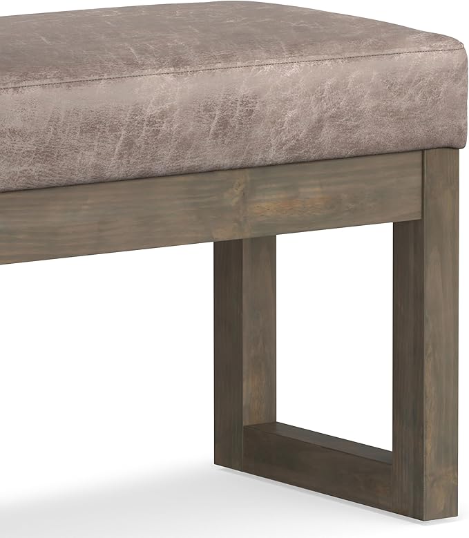 SIMPLIHOME Milltown Small Ottoman Bench