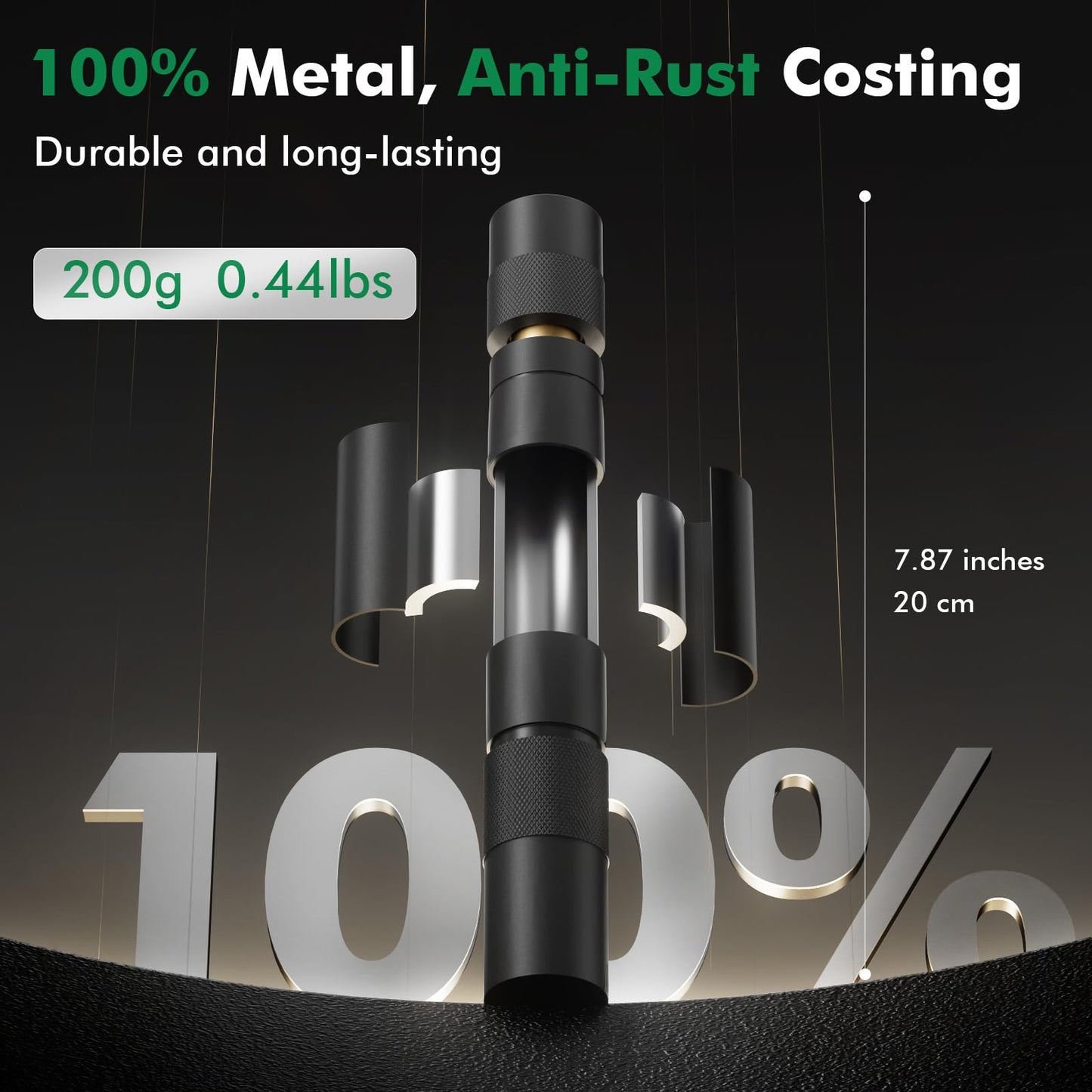 RESTMO Heavy Duty Metal Garden Hose Nozzle with Anti-Rust Coating, High Pressure Water Hose Nozzle with 3 Spray Patterns for Car Washing, Garden Watering, Patio & Floor Cleaning