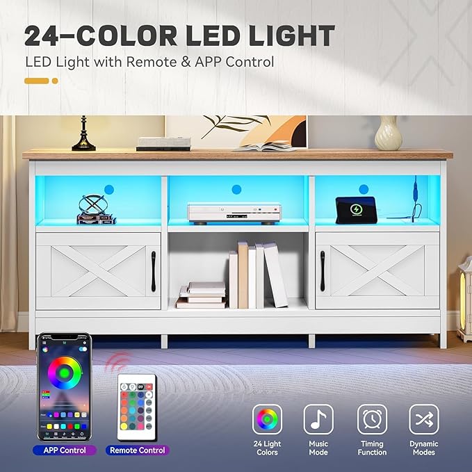 YITAHOME TV Stand for 65 Inch TVs, Entertainment Center