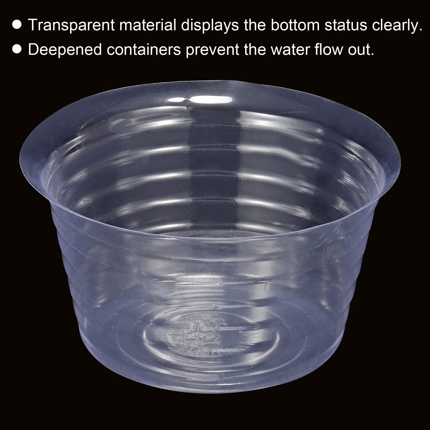 MECCANIXITY Plant Pot Saucer 6 Inch Plastic Round Flower Drip Tray for Indoor Outdoor, Clear Pack of 10