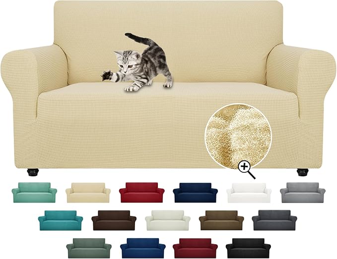 ZNSAYOTX Super Stretch Couch Cover Love Seat Sofa Covers