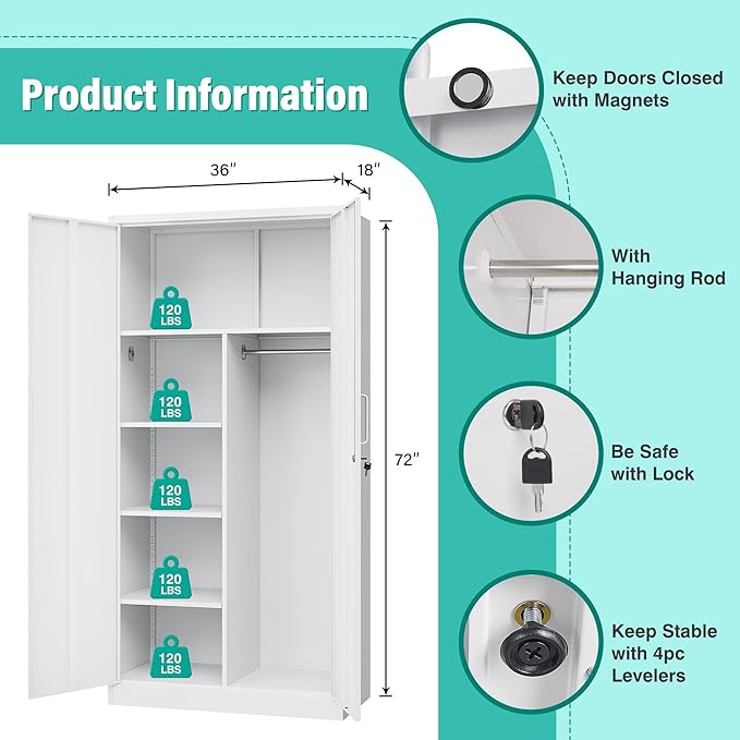 Wide & Deep Metal Storage Cabinet