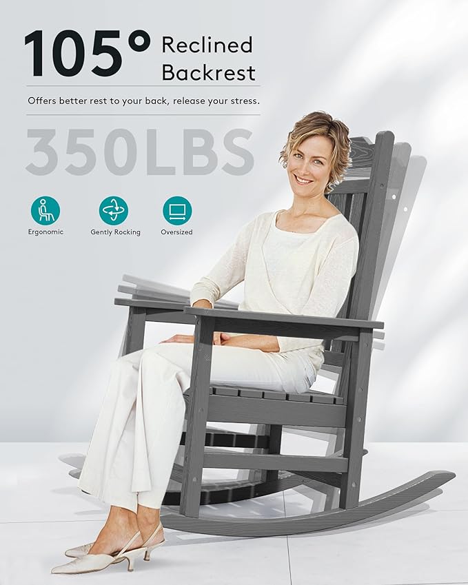 SERWALL HDPE Outdoor Rocking Chair