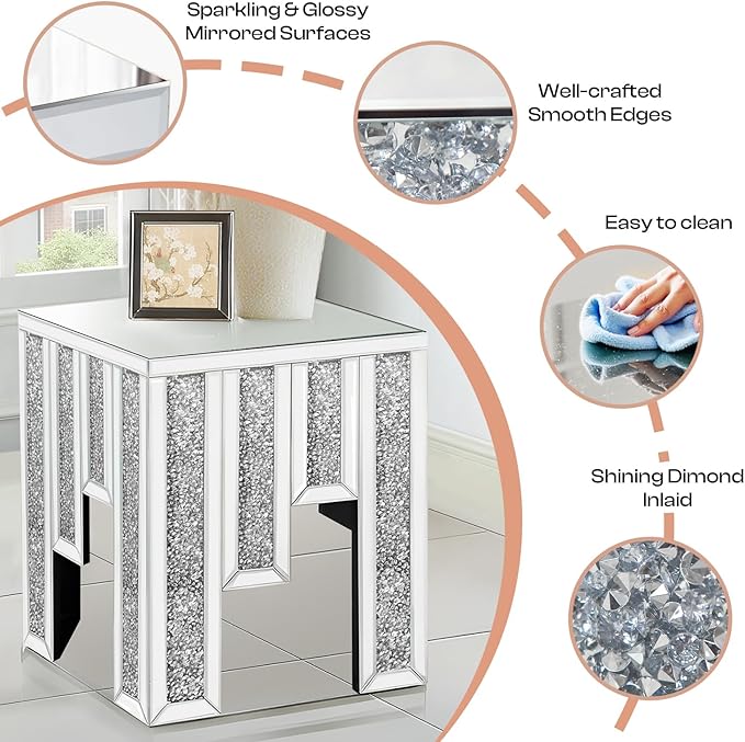 Crushed Diamond Side Table