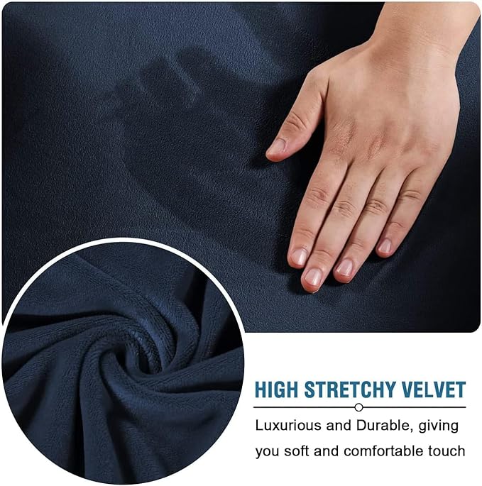 H.VERSAILTEX High Stretch Sofa Slipcover 4 Piece Cover Velvet Furniture