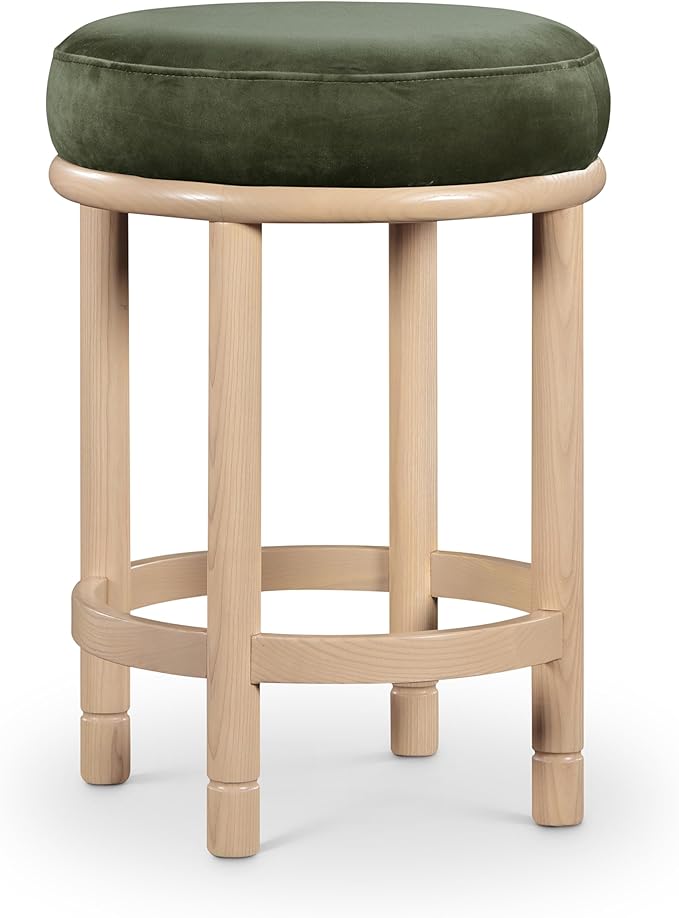 Meridian Furniture 976Green-C Monette Collection Art Deco Counter Stool