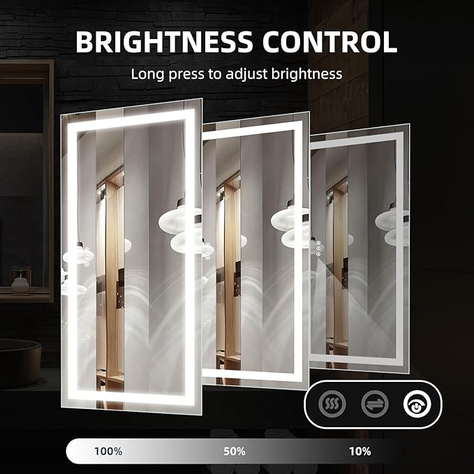 72x36 Inches LED Bathroom Mirror