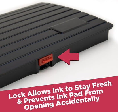 Large Premium Blue Ink Stamp Pad - 3" by 6" - Quality Felt Pad