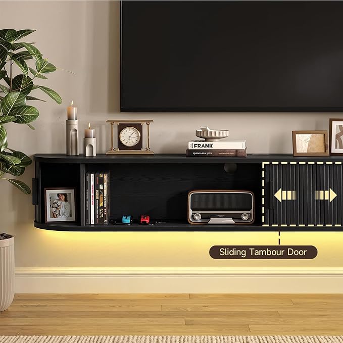 71" Floating TV Stand with Power Outlet