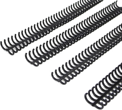 Rayson PROC1230BK Click Binding Spines, 3:1 Pitch, 1/2" Diameter, 90 Sheets Binding Capacity, Black, 30/Box