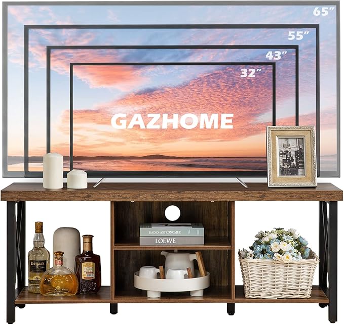 GAZHOME TV Stand for TV up to 55 Inches, TV Cabinet