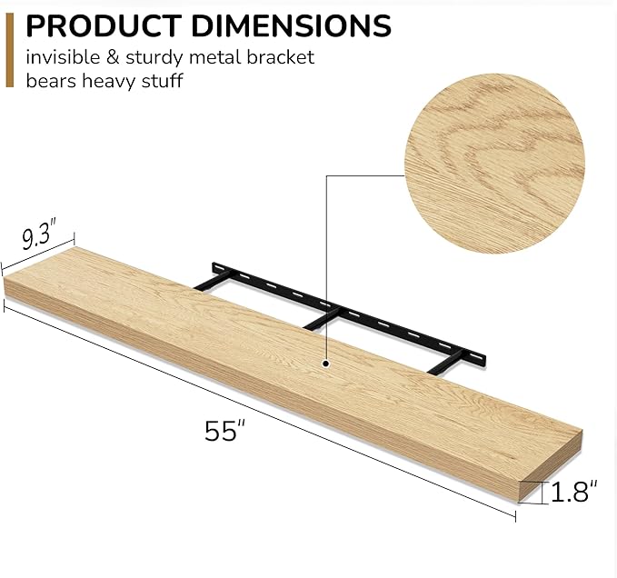 Fun Memories 55 Inch Floating Shelves