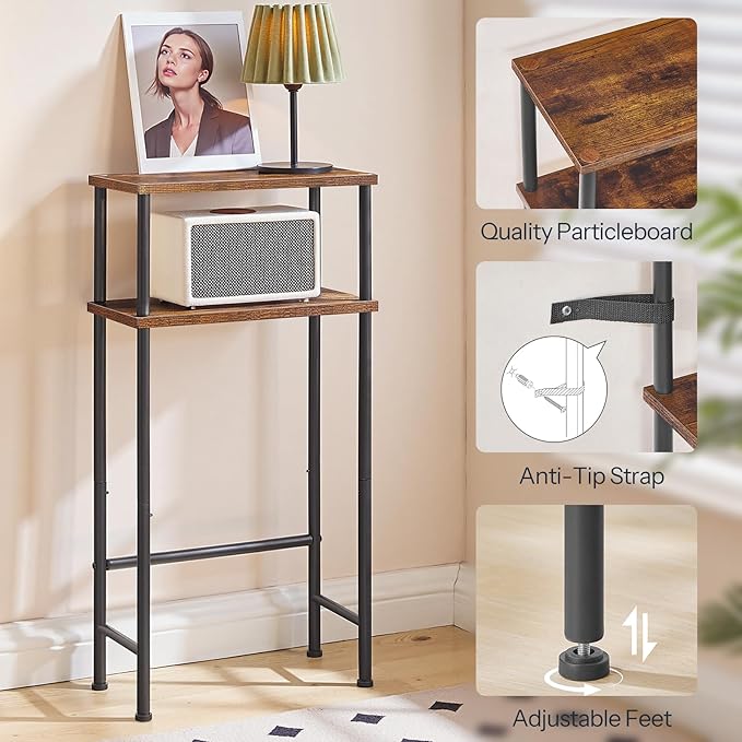 HOOBRO Narrow Console Table for Small Space, 15.7" Entryway Table