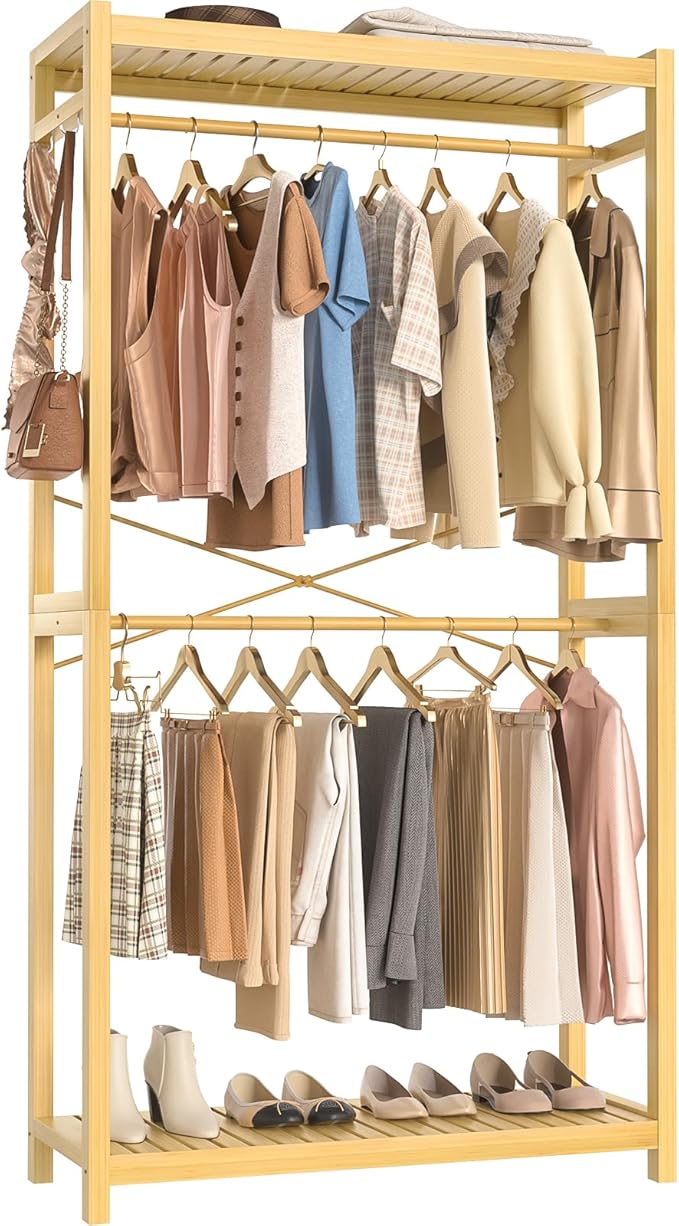 Homykic Bamboo Clothes Rack