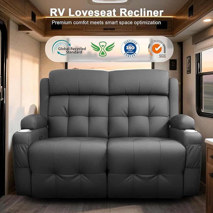 RV Loveseat Recliner Sofa, Wall Hugger Recliners