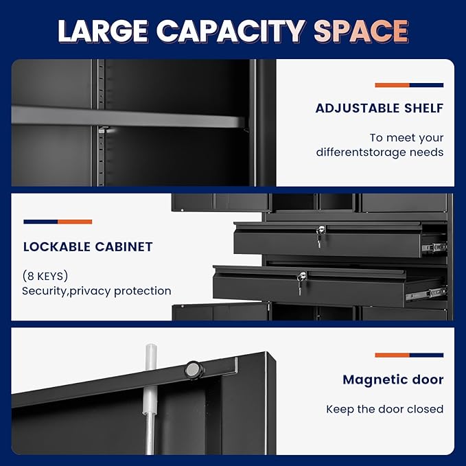 Yizosh Metal Garage Storage Cabinet