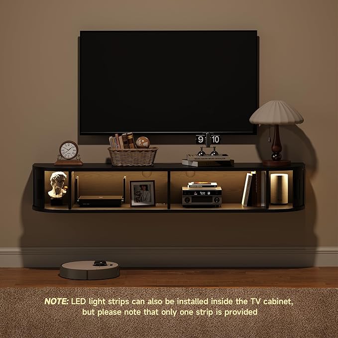 55" Floating TV Stand with Power Outlet