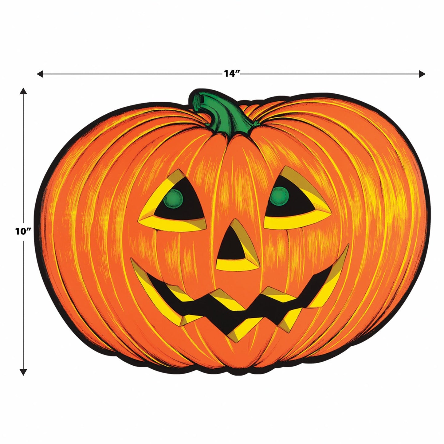 Beistle 6 Piece Paper Jack-O-Lantern Cut Outs, Halloween Party Decorations, Fall Décor, Made In USA Since 1900