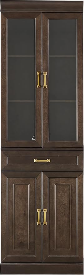 Crosley Furniture Stanton Glass Door Pantry Storage Cabinet
