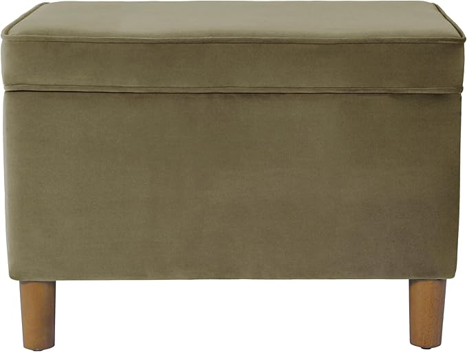 HomePop - Dinah 24" Storage Ottoman- Light Sage Green Velvet