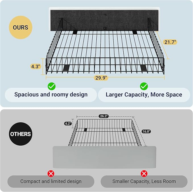 Allewie Upholstered Queen Size Platform Bed Frame