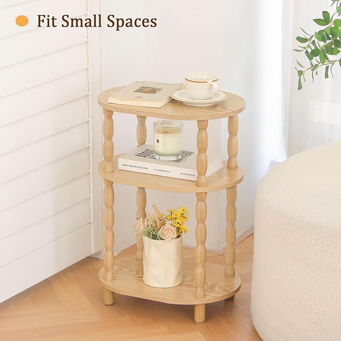 MaxSmeo End Table, Small Oval Side Table