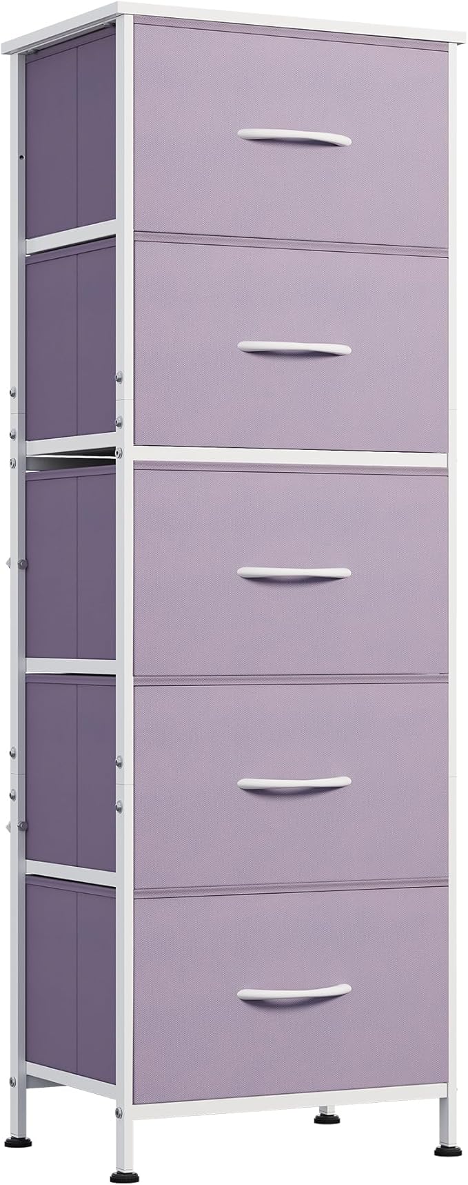 WLIVE Fabric Dresser, 5-Drawer Tall Dressers