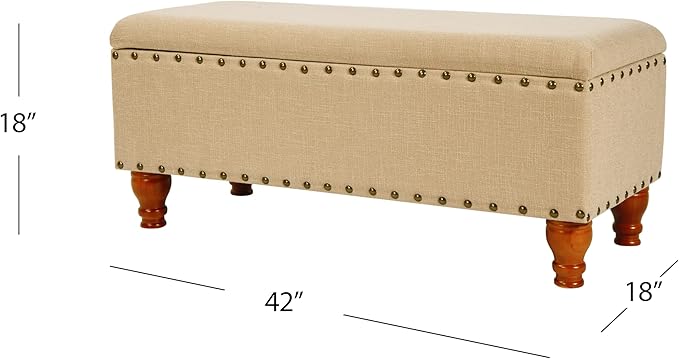 HomePop Large Rectangle Storage Bench