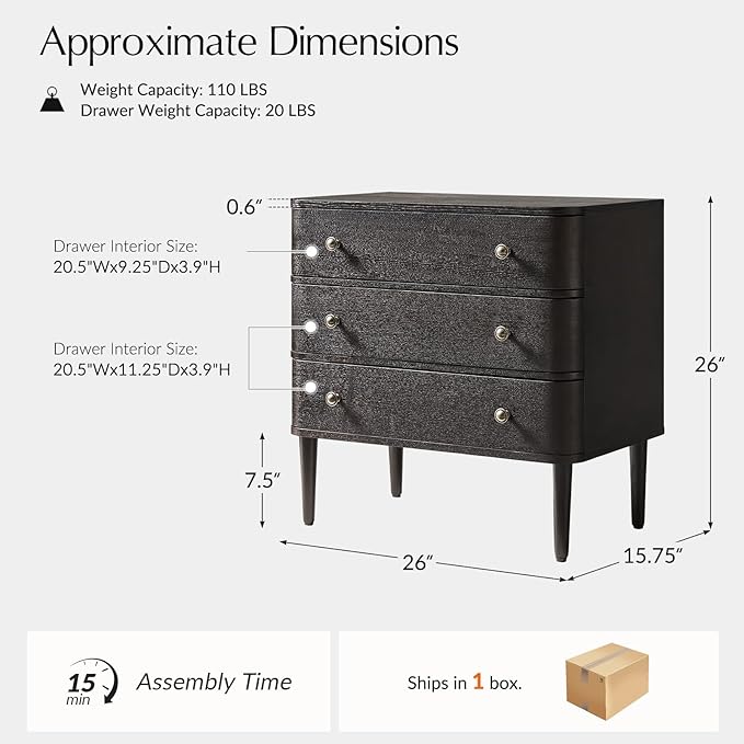 HULALA HOME Modern End Table