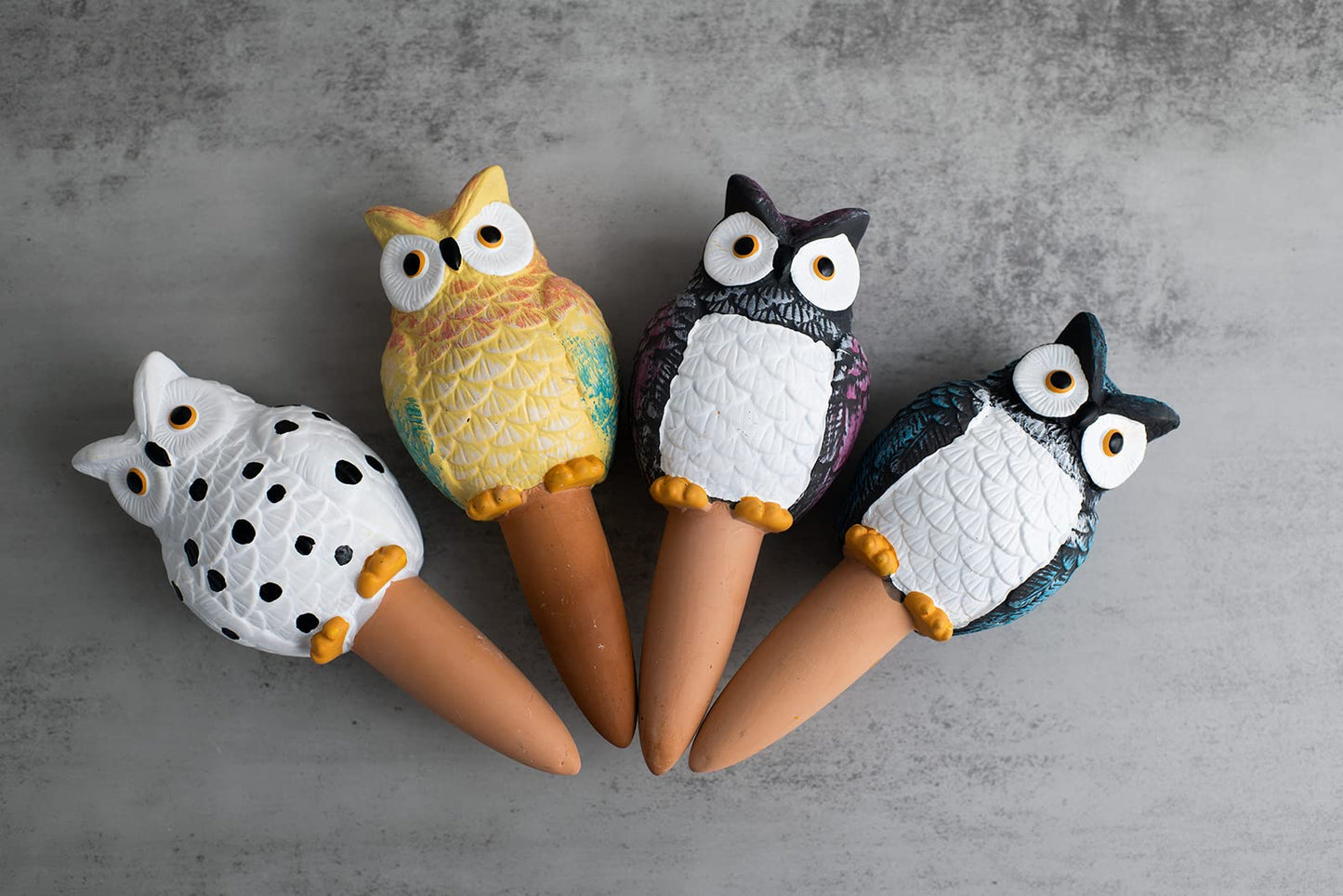 HORTICAN Owl Shaped Self-Watering Spikes - Effortless Plant Care for Your Garden, Whimsical and Charming Design for Indoor and Outdoor Plants, Keep Your Plants Hydrated While on Vacation