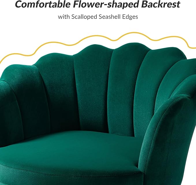 HULALA HOME Modern Velvet Accent Chairs Set of 2