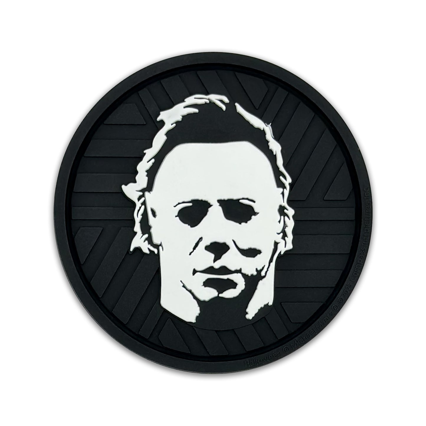 NJECT Officially Licensed Michael Myers Halloween Automotive 3D Textured Silicone Coasters (2.6" Diameter) | Universal Fit for All Cars, Trucks, SUVs & More | Non-Slip Durable | Set of 2