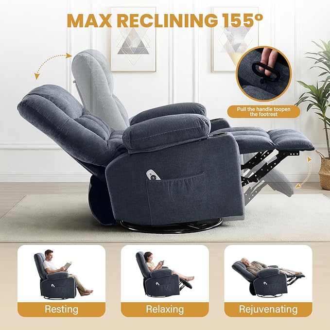 Swivel Recliner Chair for Adults