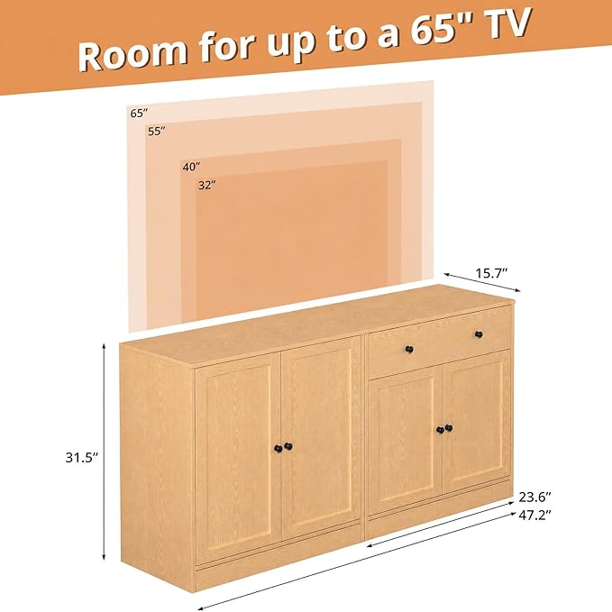 TUSY 71" Large TV Stand Set