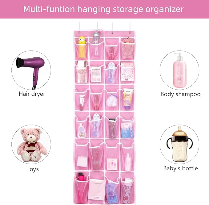 SAVERHO 2 Pack Hanging Shoe Organizer，Over Door Shoe Organizer