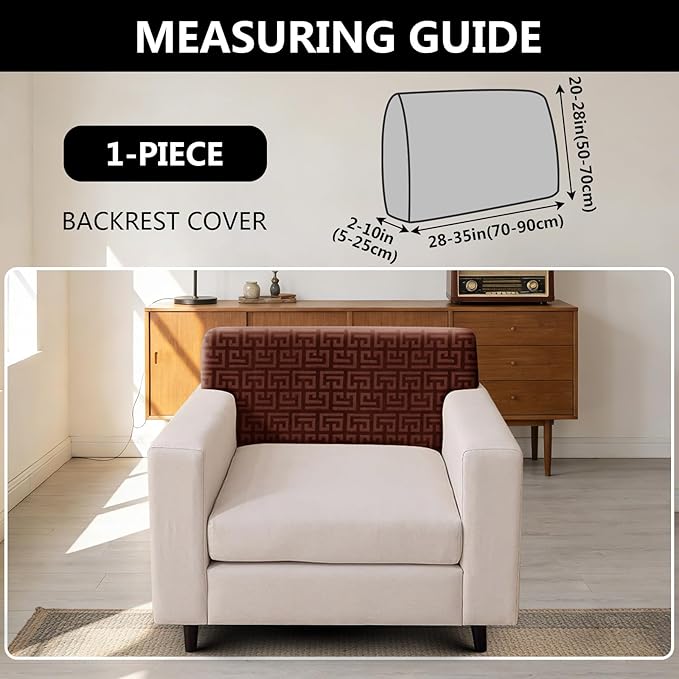 UNBBRRL Stretch Couch Backrest Cushion Cover